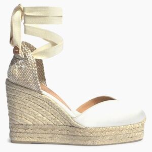 Castañer Chiara Satin Platform Wedge Espadrilles